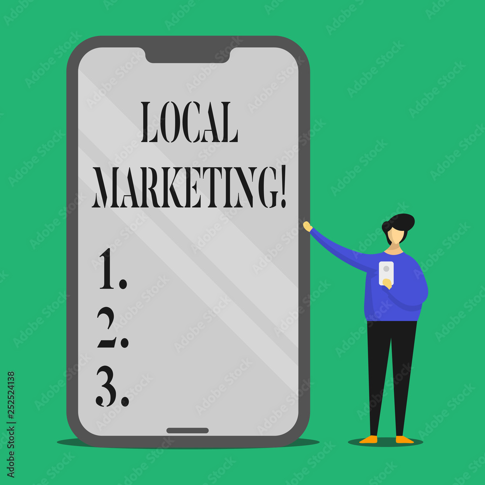 Text sign showing Local Marketing. Conceptual photo Regional Advertising Commercial Locally Announcements Text sign showing Local Marketing. Conceptual photo Regional Advertising Commercial Locally Announcements