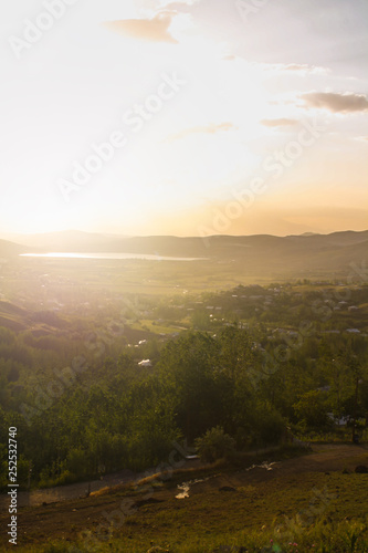 Sunrise in mountains landscape, Turkey, Van