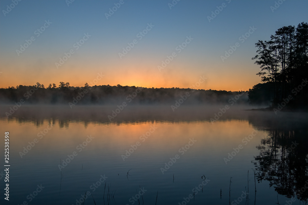 Early Morning Fog on Clarke's Hill Lake at Mistletoe State Park, Georgia	