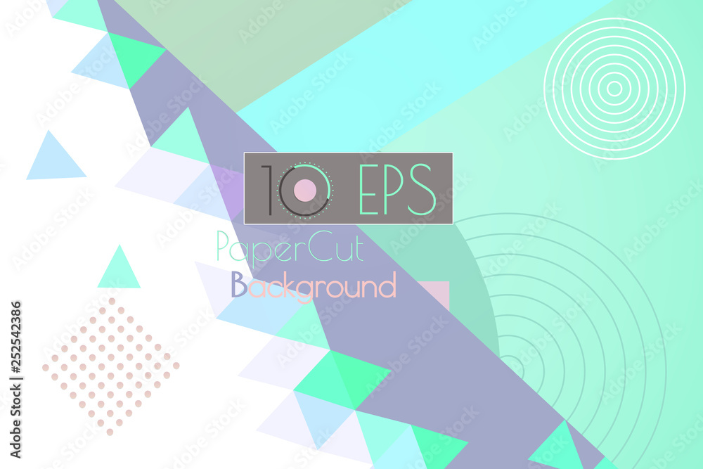 Obraz premium Abstract geometric paper cut template BG