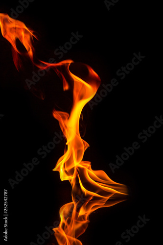 Fire flames on a black © pandaclub23