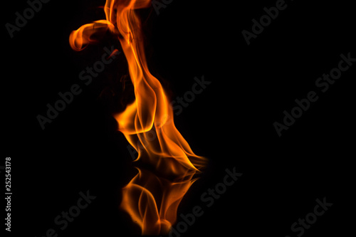 Fire flames on a black © pandaclub23