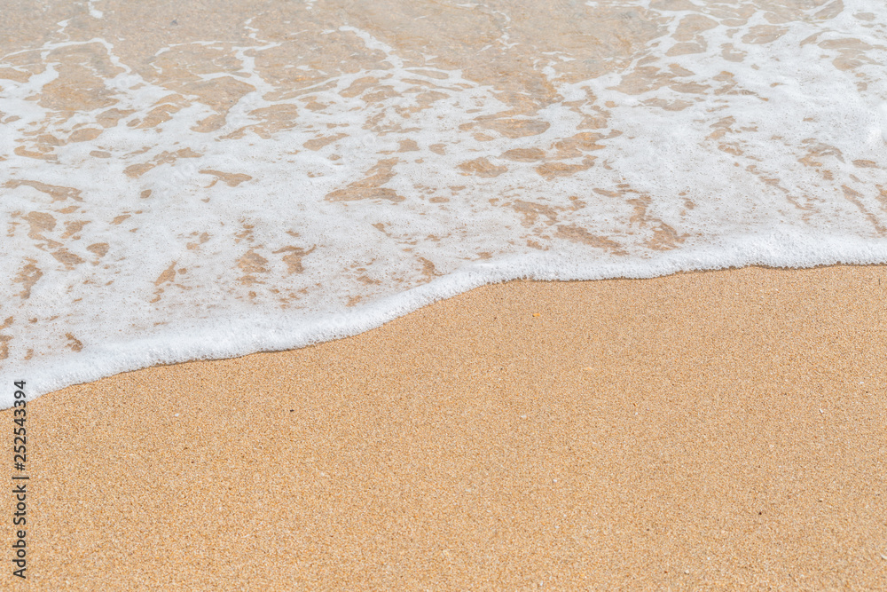 Wave of the sea on the sandy beach Wave of the sea on the sandy beach