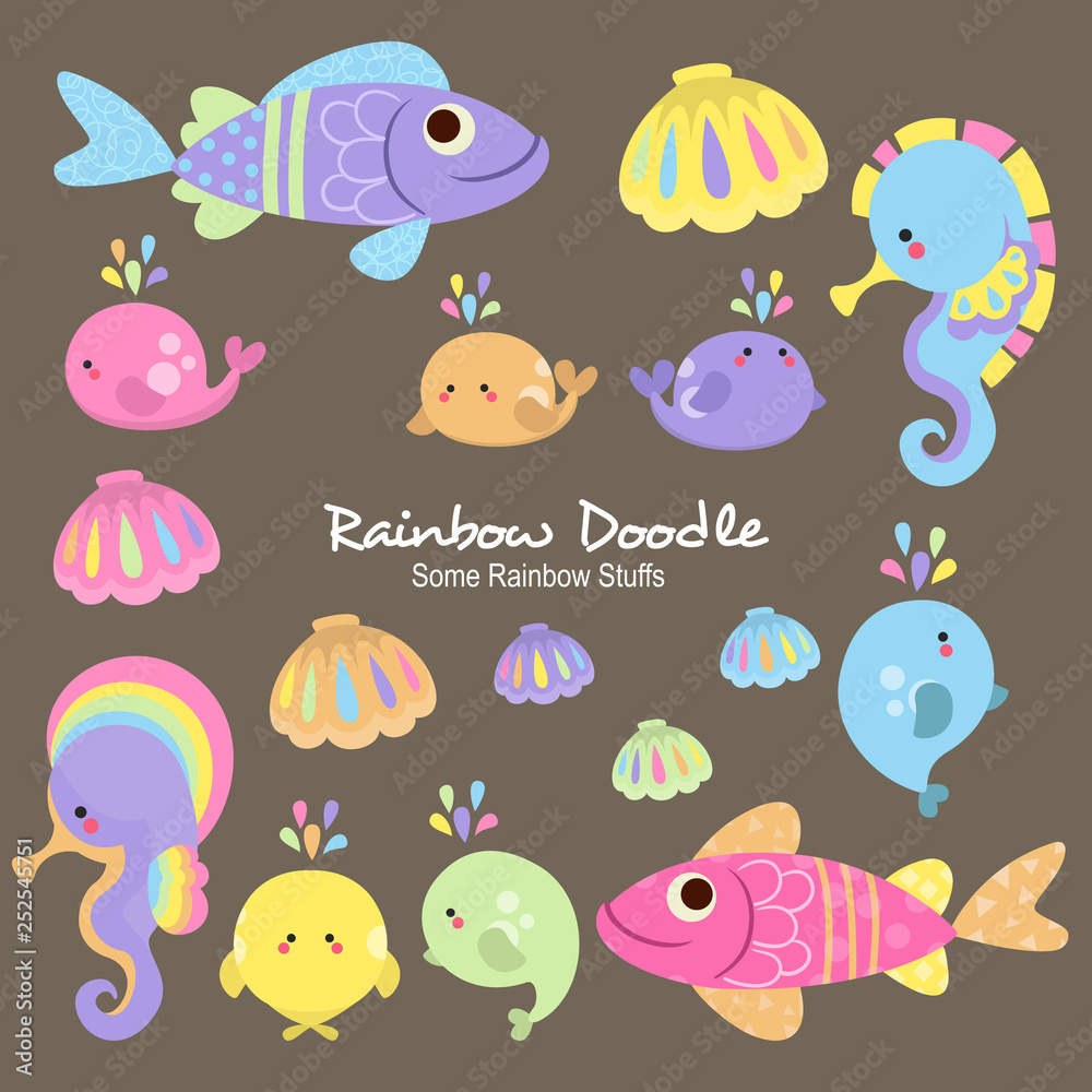 Rainbow Doodle Collection Rainbow Doodle Collection