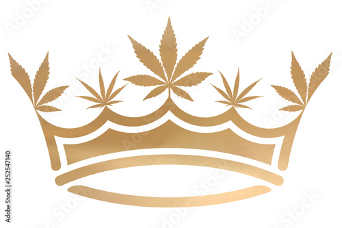 Rose Gold Metallic Marijuana / Cannabis Leaf Crown