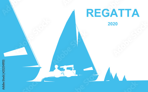 Poster with regatta theme photo