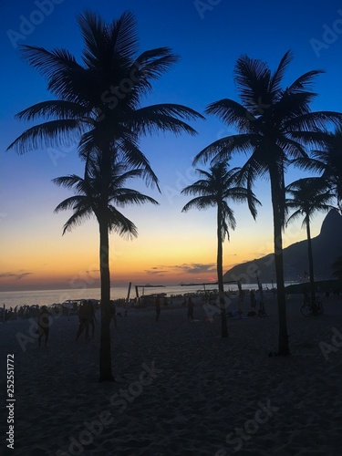 sunset at ipanema beach