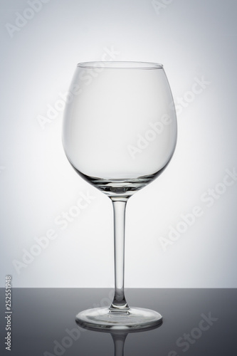 empty wine glass isolated on white background