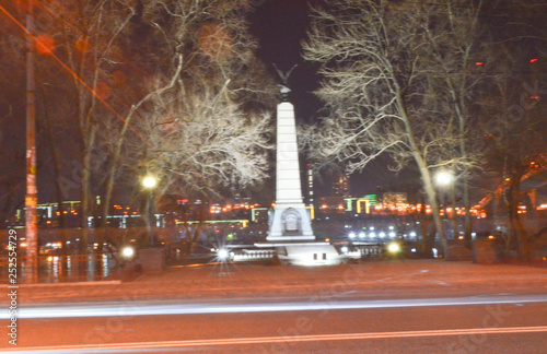 VLADIVOSTOK, RUSSIA - FEBRUARY 23, 2019: Monument to Admiral Nevelskoy photo