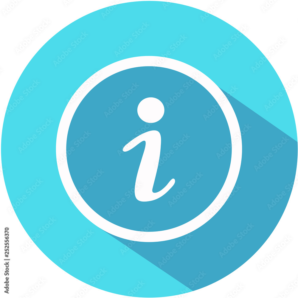 Flat information sign icon. Modern minimal flat design style Flat information sign icon. Modern minimal flat design style