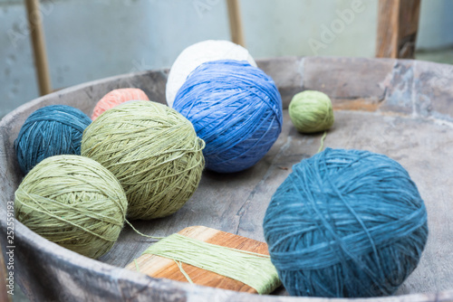 ".Many Colorful knitting yarns ball"
