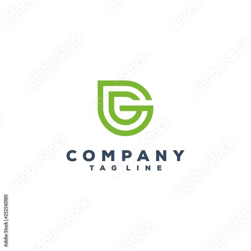 g & leaf logo design