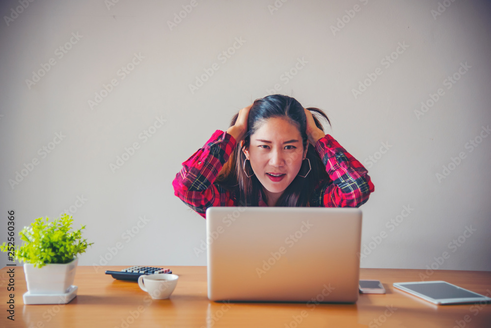 happy young business man work in modern office on computer happy young business man work in modern office on computer