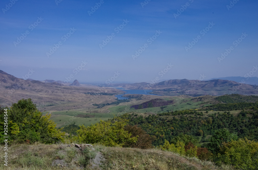 View to Joghaz water reservoir at the border between Armenia and Azerbaijan View to Joghaz water reservoir at the border between Armenia and Azerbaijan