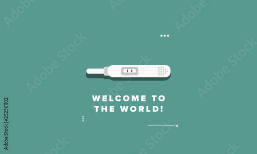 Welcome to the world baby pregnancy stick quote poster