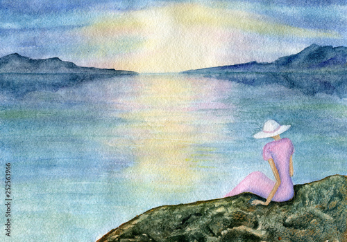 Woman by the sea