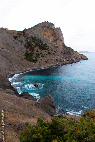 Coast of the Black Sea in the Crimea, the village "Novy Svet" (New World)