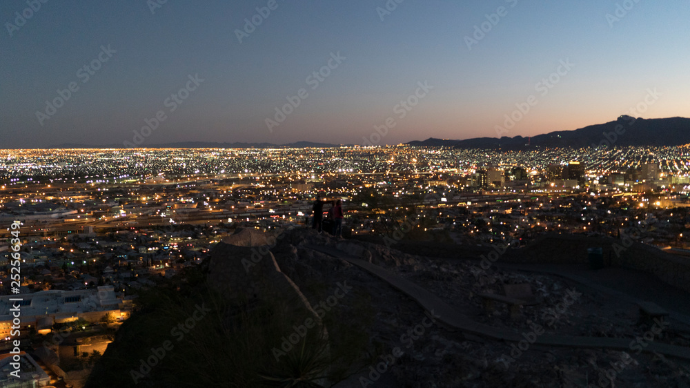 Observation of the City of El Paso and Neighborhood and Mountains
