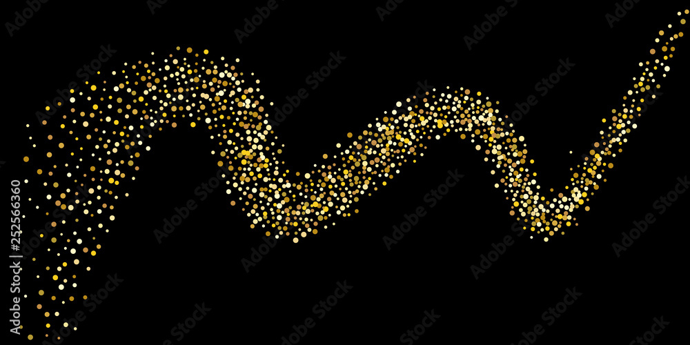 Golden glitter confetti