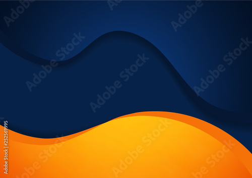 Abstract blue and orange vector background