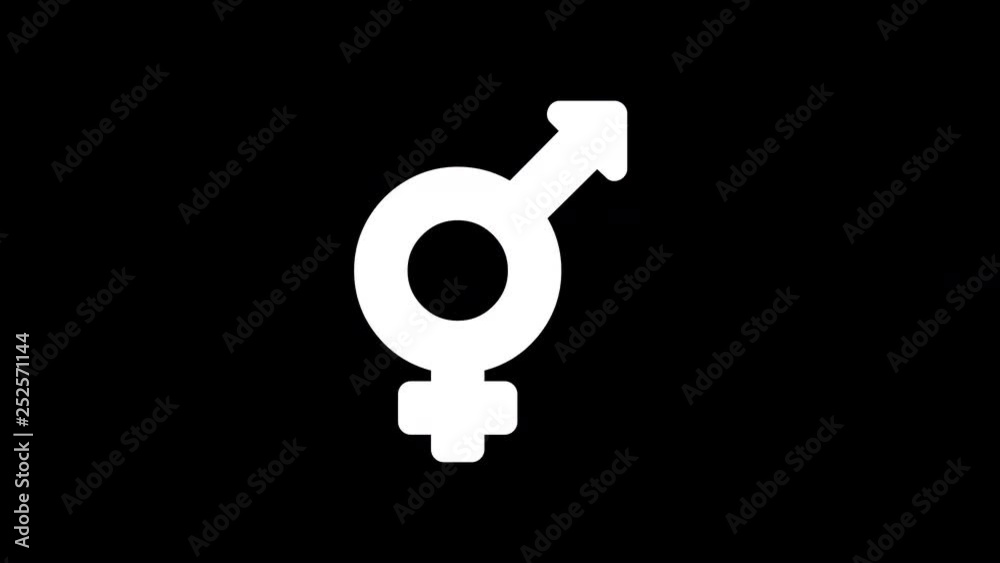 From the Glitch effect arises transgender symbol. Then the TV turns off. Alpha channel Premultiplied - Matted with color black