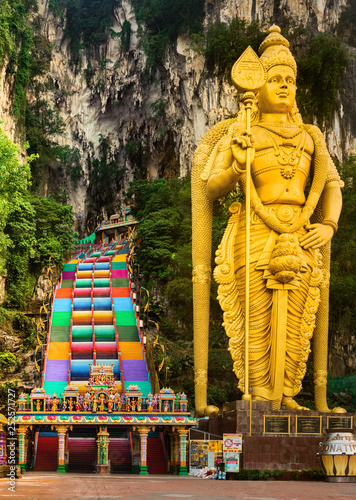 Photography Colorful stairs of Batu caves. Malaysia