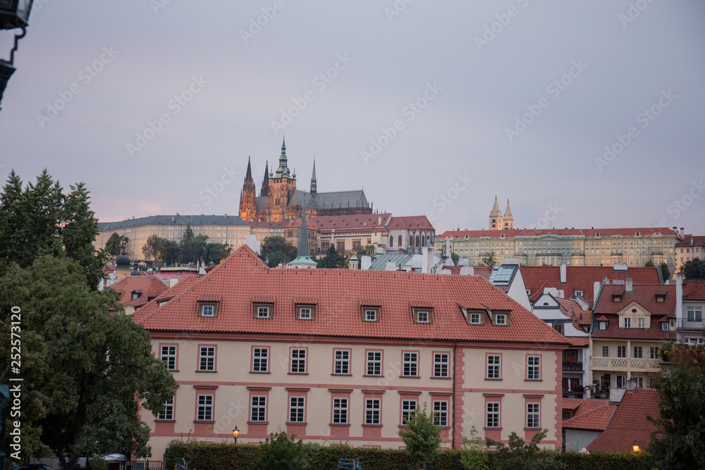 old city street of prague in czech republic