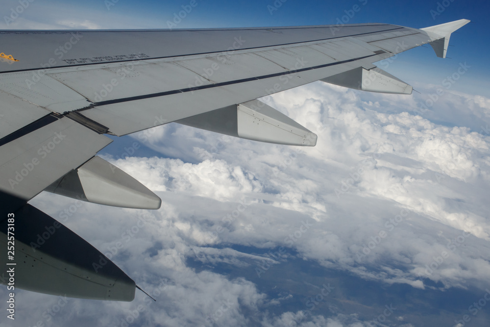 view from under the wing of the plane view from under the wing of the plane