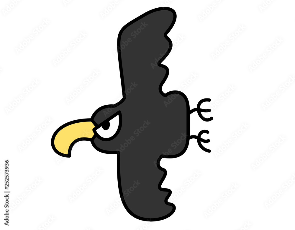空飛ぶ鳥足 黒黄 Stock Illustration Adobe Stock