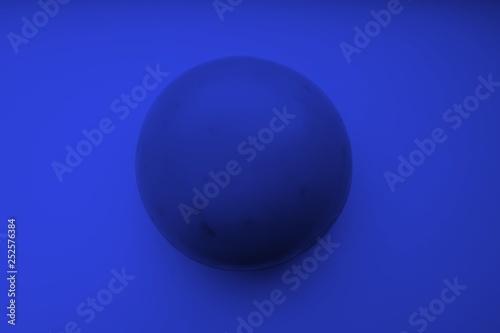 blue ball on blue background