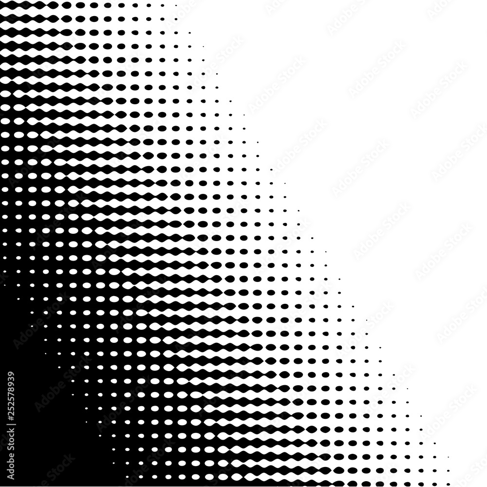 Geometric abstract pattern. Abstract black halftone shapes.