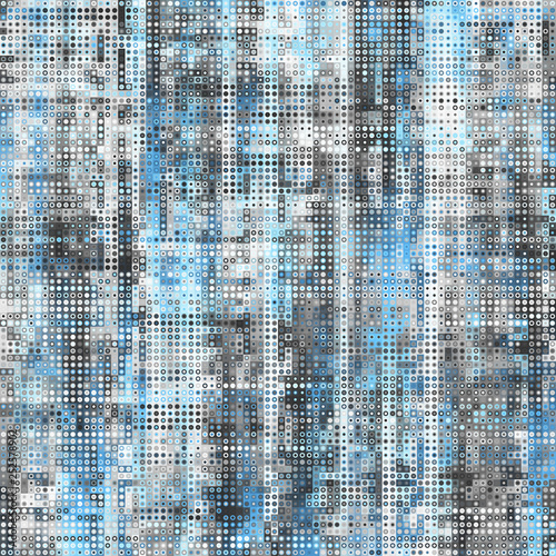 Vector image with imitation of grunge datamoshing texture.