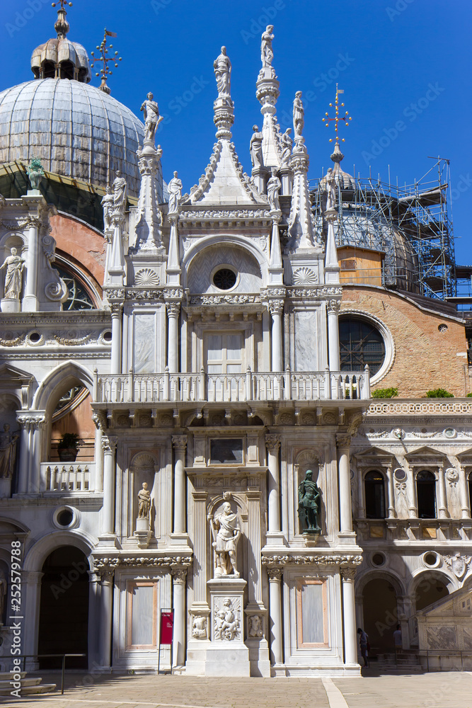 Courtyard of Doge's Palace or Palazzo Ducale in Venice, Italy.