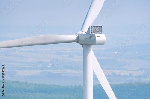 wind turbine from aerial view
