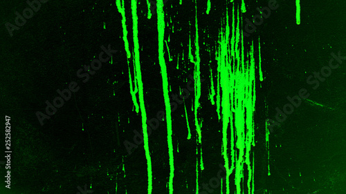 Green Droopy Goo Alien Blood With Dark Green Murky Background