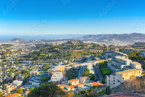 Panoramic view of the San Francisco city.