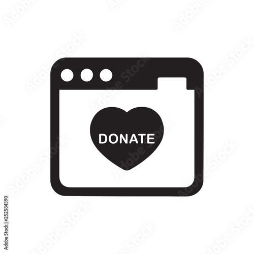 Online charity donation icon