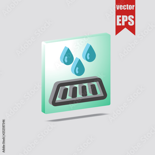 Drain system isometric icon.Vector illustration.