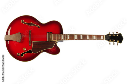 Electric guitar on a white background. Isolated on white.