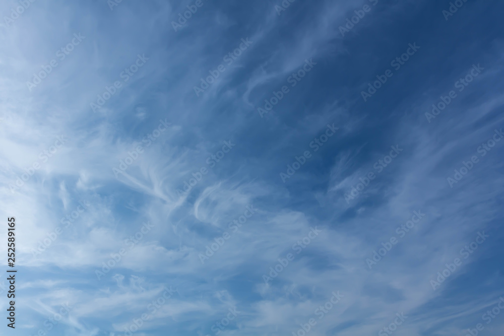 The blue sky and white clouds indicate pure and freshing The blue sky and white clouds indicate pure and freshing