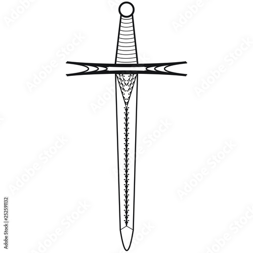 Masonic symbol of Tyler for Blue Lodge Freemasonry