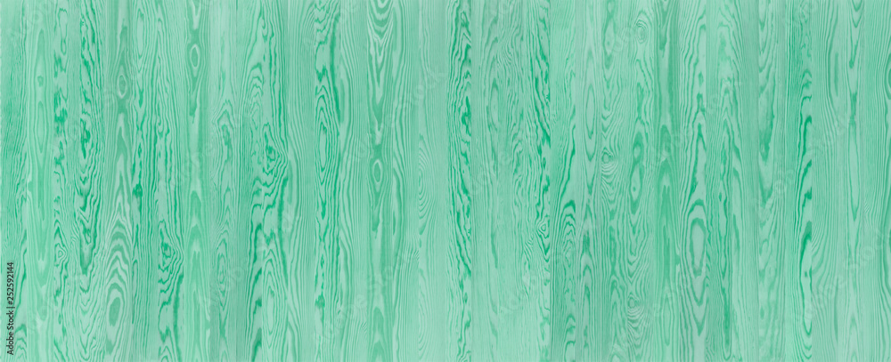 Fototapeta premium Green Wood Background, Wood Texture, Yellow Pine Timber Banner