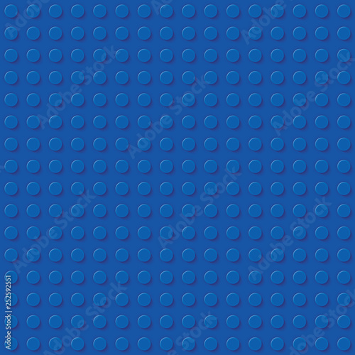 Perfect glossy high quality blue seamless plastic construction plate. Ideal vector background of closeup gloss plastic construction block. For advertising, poster, leaflet, web and flyer. CMYK