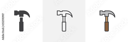 Tableau sur toile Carpenter hammer icon