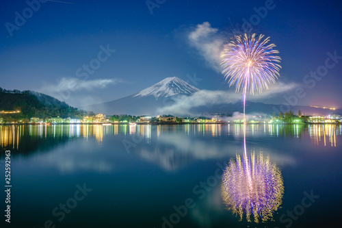 Mt Fuji Fullmoon Fireworks