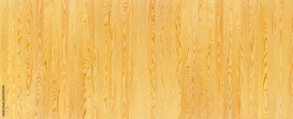 Naklejka premium Orange Wood Background, Wood Texture, Yellow Pine Timber Banner