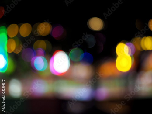 blur background bokeh in night light