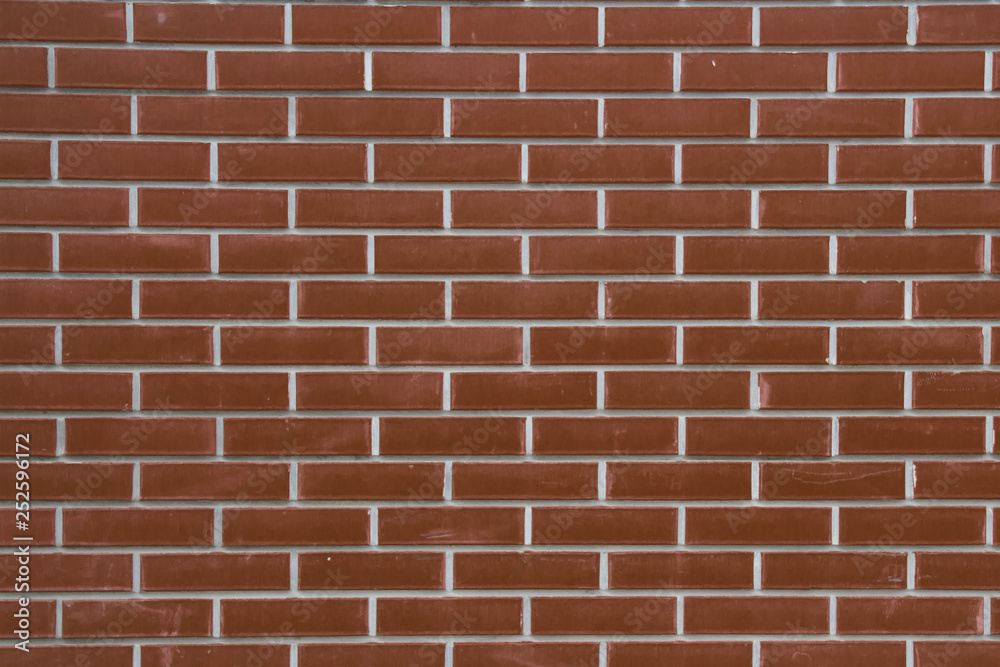 Red brown block brick wall Beautifully arranged texture background Red brown block brick wall Beautifully arranged texture background