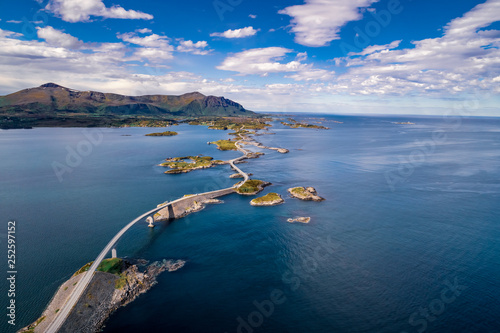 Atlantic Ocean Road aerial photography. photo