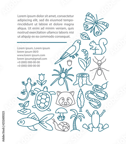 Biodiversity article page vector template